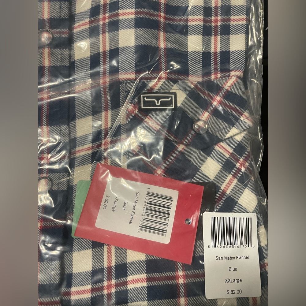 NWT Kimes Ranch Women’s San Mateo Blue Flannel Plaid w/Pearl Snaps in XXL - Picture 7 of 8